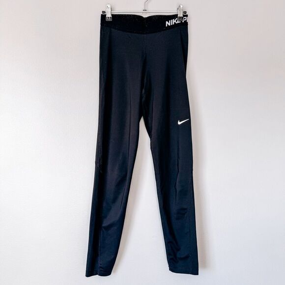 Nike Pro Black Dri-Fit Leggings Size Medium - Picture 2 of 8